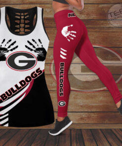 Georgia Bulldogs Hollow Tank Top Leggings 04