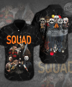 Horror Movies Halloween Sleeve Dress Shirt 002