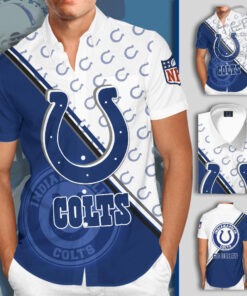 Indianapolis Colts 3D Short Sleeve Dress Shirt 03