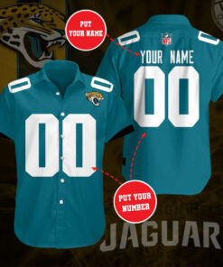Jacksonville Jaguars 3D Short Sleeve Dress Shirt 05