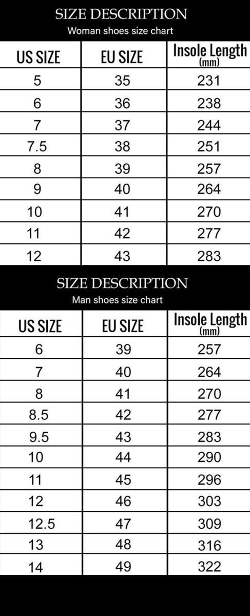 Jordan 13 Shoes Sizechart 1