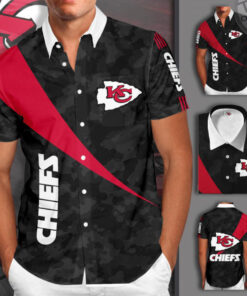 Kansas City Chiefs 3D Short Sleeve Dress Shirt 02