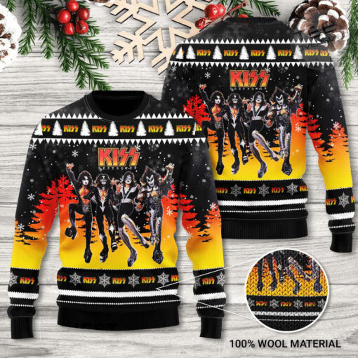 Kiss Band 3D Ugly Sweater
