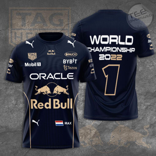 Max Verstappen x Red Bull Racing 3D T shirt