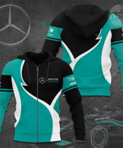Mercedes AMG Petronas 3D Zip up Hoodie Apparels