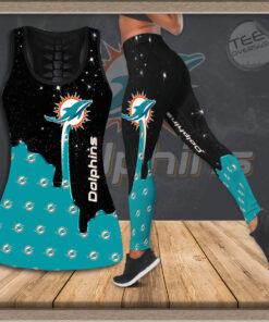 Miami Dolphins Hollow Tank Top Leggings 01