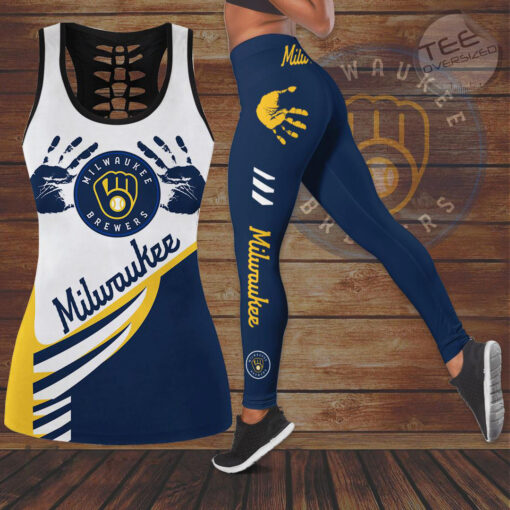 Milwaukee Brewers Tank Top Leggings set