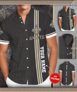 New Orleans Saints 3D Short Sleeve Dress Shirt 2