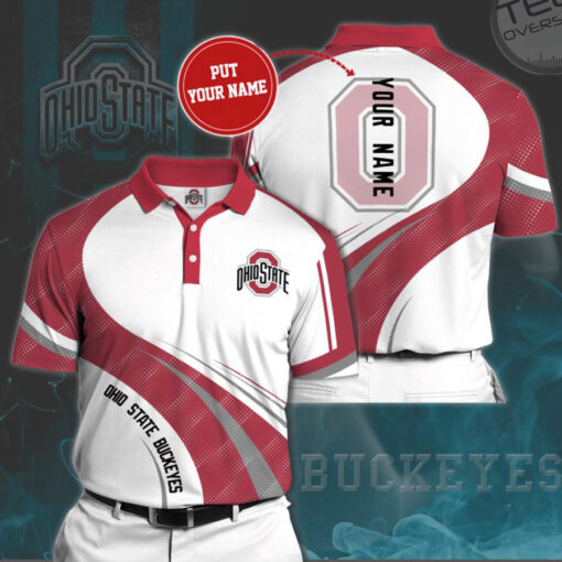 Ohio State Buckeyes 3D Polo 01