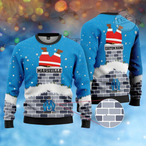 Olympique Marseille Christmas 3D Sweater 2022