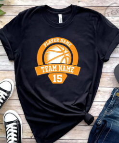 Personalized Basketball Black Oversized T shirt