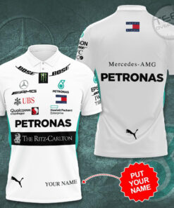 Personalized Mercedes AMG Petronas F1 Team polo shirt PMERAMGS1