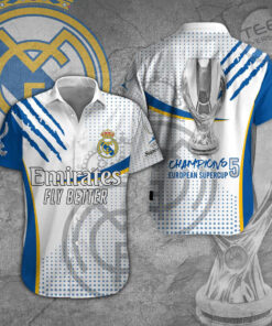 Real Madrid 3D Short Sleeve Dress Shirt 02