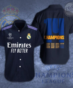 Real Madrid 3D Short Sleeve Dress Shirt 04