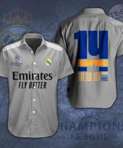 Real Madrid 3D Short Sleeve Dress Shirt 05