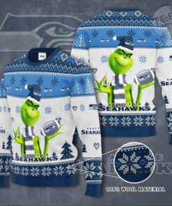 Seattle Seahawks 3D christmas sweater 02