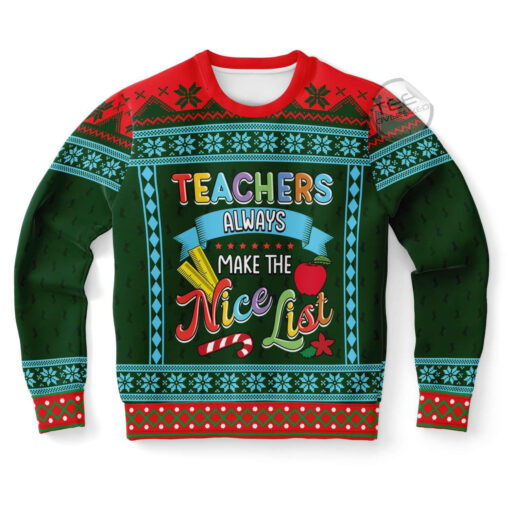 Teachers Xmas Educator Ugly Christmas 3D Sweater
