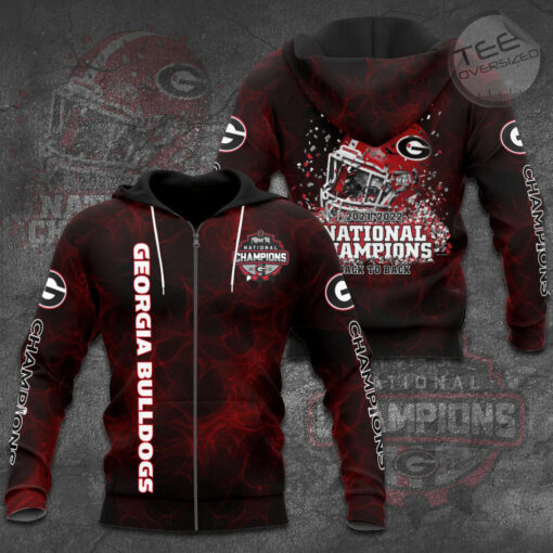 The best Georgia Bulldogs 3D zip hoodie 04