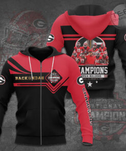 The best Georgia Bulldogs 3D zip hoodie 09