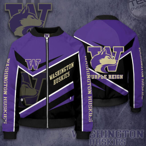 Washington Huskies 3D Bomber Jacket 01