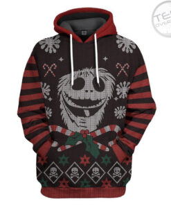 jack skellington christmas custom 3d hoodie